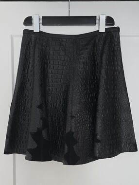 Sachin + Babi Black Textured Circle Skirt